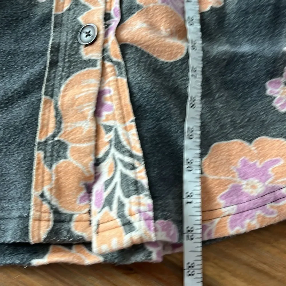 Free People We The Free Printed Ruby Jacket In Charcoal Combo L